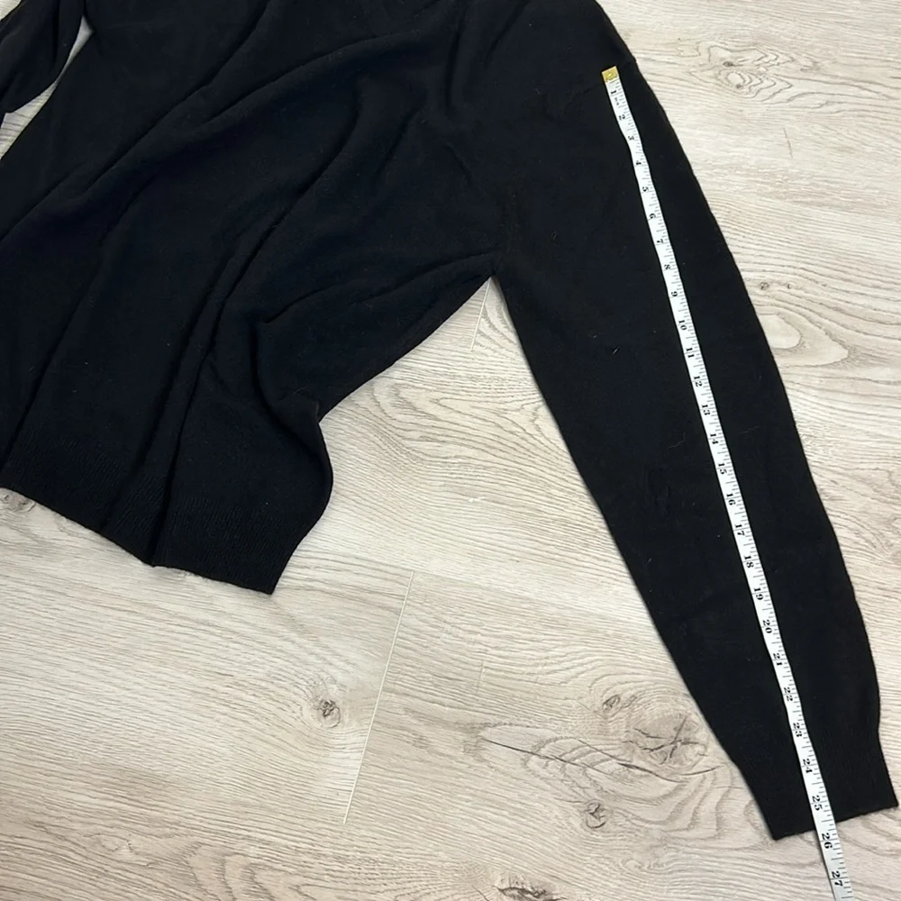 Club Room Mens Cashmere Sweater Black V Neck Pullover Size L Grandpa Academia‎